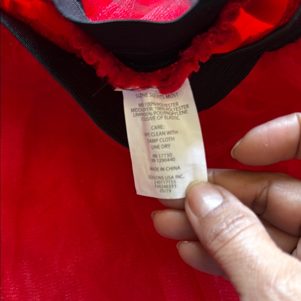 Halloween Costume Red Tulle Tutu Skirt with lights and tail one size - Picture 5 of 17